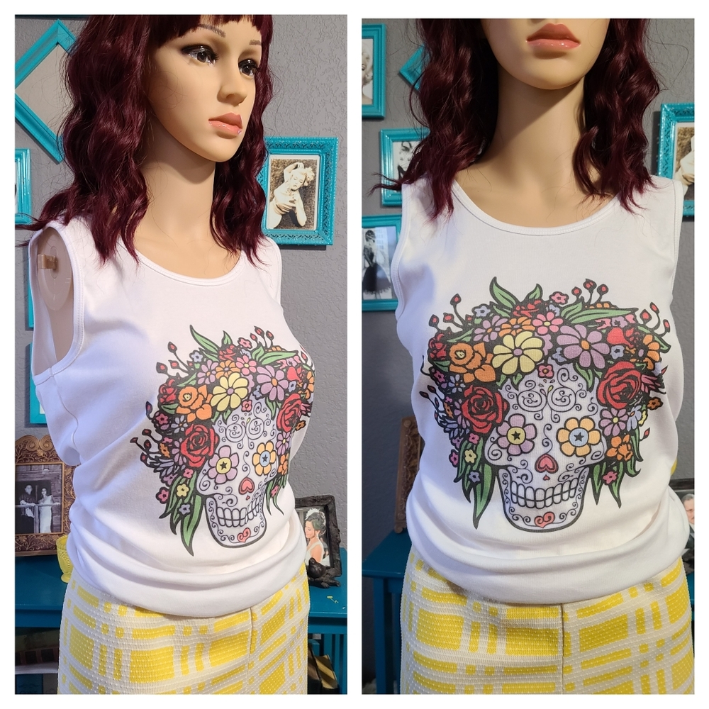 Beautiful Sugar Skull Tank Top
